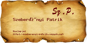 Szeberényi Patrik névjegykártya